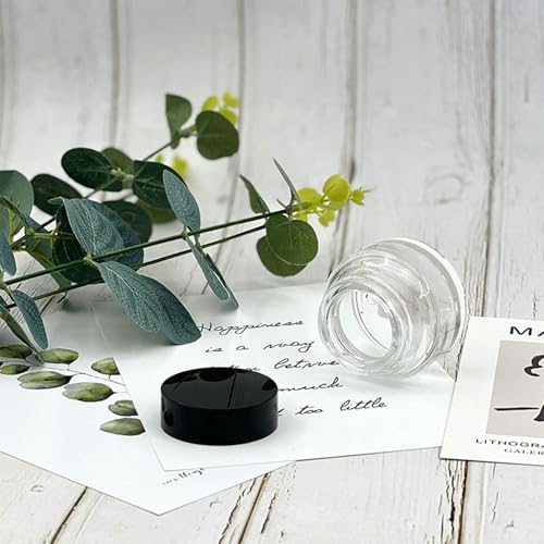 90 Pack 5ml Glass Lip Balm Containers with Airtight Lids - Refillable Cosmetic Jars for Skincare & Travel