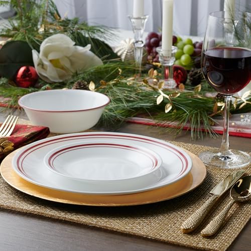 Corelle Logan 18-Piece Dinnerware Set for 6 - Durable White Tableware
