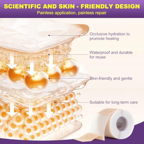 Silicone Scar Sheets, Silicone Scar Tape, Scar Tape for Keloid Bump Removal, Reusable Silicone Scar Strip for C-Section, Keloid, Surgery, Burns, Acne Scar et(1.6¡±x120¡±Roll-3M)