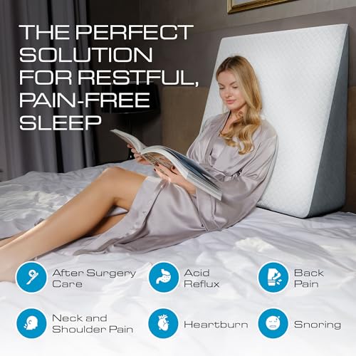 Kölbs Wide Standard Bed Wedge Pillow for Sleep Apnea 33x7in Extra Wide 7.5" Height