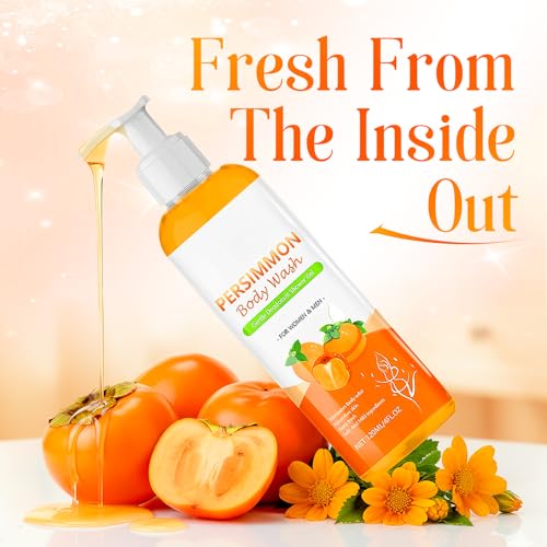 Persimmon Soap & Body Wash Set for Sensitive Skin - Odor Control, 2 Piece