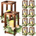 Wooden Wedding Lantern Centerpiece Set - Brown, 30 Pieces