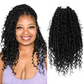 Natural Black 12 Inch Boho Crochet Passion Twist Hair - Pre-Looped 8 Packs
