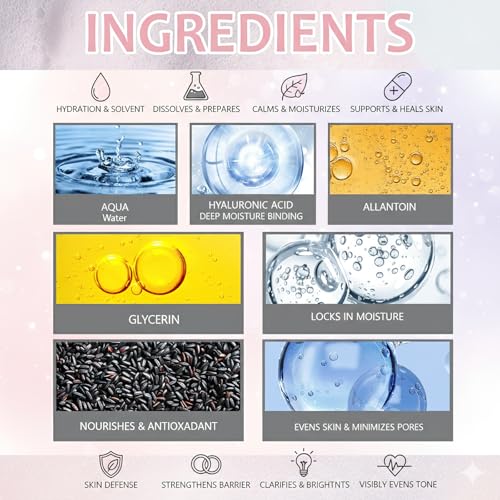 Rice & Black Rice Exfoliating Mist Set ? Dual Hydrating Skin Rejuvenation Mists with Rice Bran Water, Niacinamide & Hyaluronic Acid, Face & Body Care Duo(Rice & Black Rice)