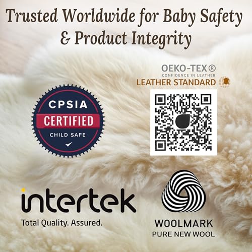 New Zealand Lambskin Baby Rug 2x3 ft Natural Sheepskin Nursery Decor – Ethical & Washable