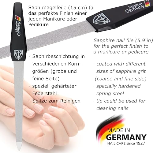 3 Swords Germany Professional Black Toe Nail Nipper Set with File & Case for Ingrown Toenails