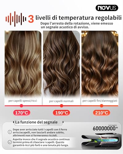 Black 1.25 Inch Curling Iron Hair Waver with Ceramic Coating & Anti-Scald Safety