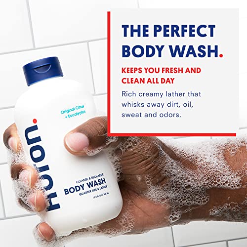 Huron Citrus Eucalyptus Body Wash 12.2 Fl Oz 2-Pack - Non-Toxic Hydrating Shower Gel