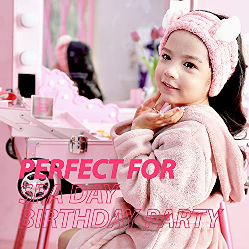 Kids Face Mask Sheets for Children - Peach and Ballerina 10 Pack, Hypoallergenic Cotton, Soothing & Hydrating