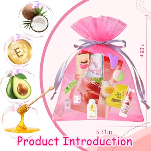 130-Piece Spa Party Favors Kit for Women - Face Masks, Hand & Foot Care, Eye Patches, Gift Bags, Perfect for Sleepovers & Birthdays