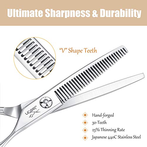 6 Inch Hair Thinning Scissors - Professional Blending Shears with 30 Teeth