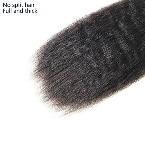14 Inch Yaki Straight Human Hair Bundles - Single Bundle - Natural Black