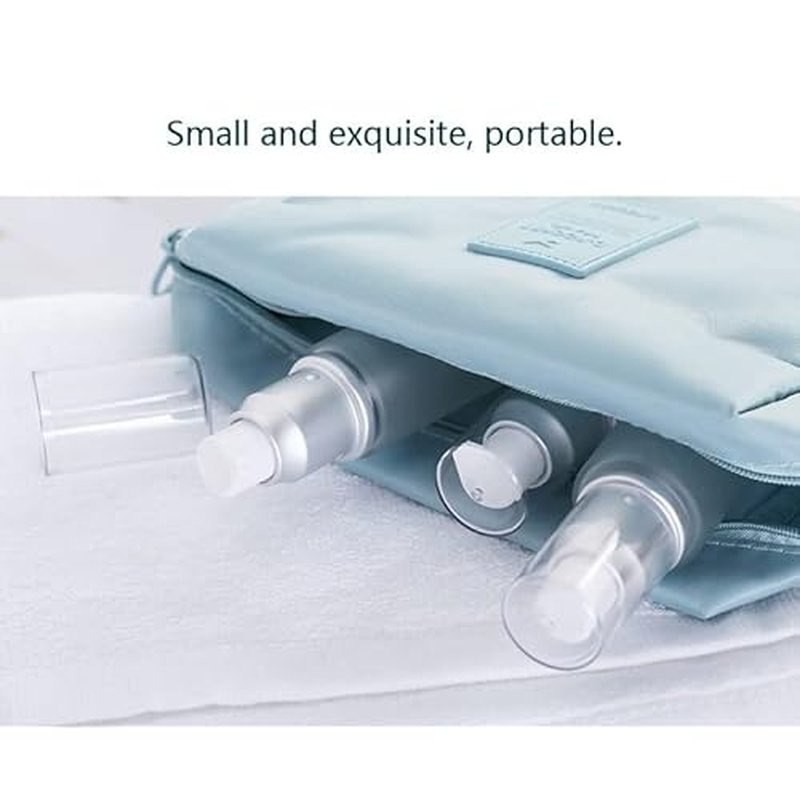3PCS 30ml/1oz Empty Refillable Clear Frosted Glass Cosmetic Lotion Bottle Travel Toiletries Container Pump Dispenser Vials Pot Jars for Cream Foundation Emulsion Essencial Oil (Pack of 2)