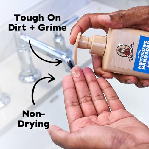 Dr. Squatch Moisturizing Hand Soap - Tough on Dirt + Grime - Clean Ingredient, Gentle for all Skin Types - Moisturizing + Non-Drying - Fresh Falls (8 fl oz, 3-Pack)