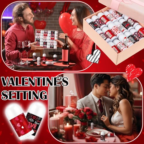 Valentine's Mini Lip Balm Gifts Set - Love Variation, 50 Pack for Galentine's Day & Parties