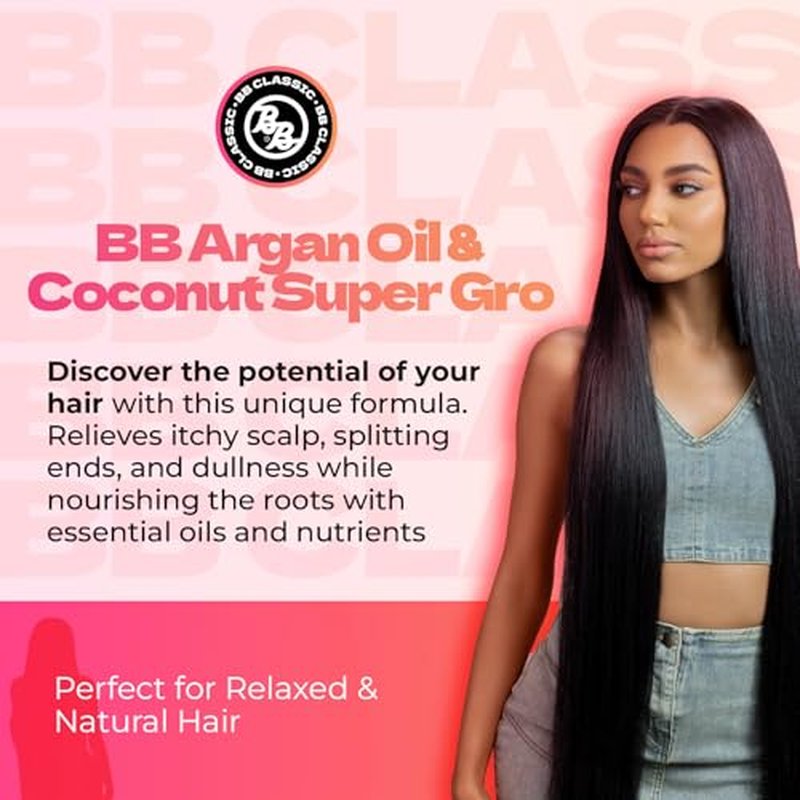 B&B Super Gro Conditioner 6 oz (ARGAN OIL & COCONUT WITH ALOE)