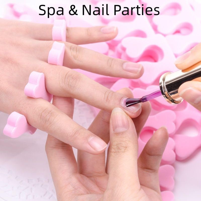 200PCS Multicolor Toe Separator Set for Pedicures Nail Art and Painting - Reusable, Funy Colors