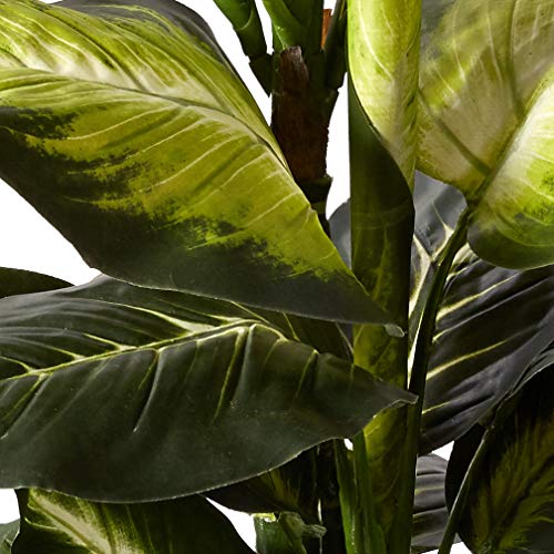 Artificial Golden Dieffenbachia Plant with Decorative Pot - 45 Inches Tall