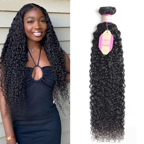 Ainimiu Curly Wave Human Hair Bundles 20 Inch 12A Grade Virgin Brazilian Unprocessed Extensions