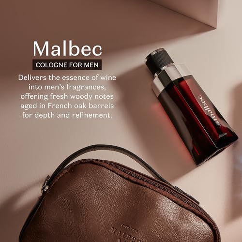 Malbec Classic Men's Cologne 3.4 oz - Original Wine-Inspired Scent, Long-Lasting EDT, Versatile for Everyday Wear