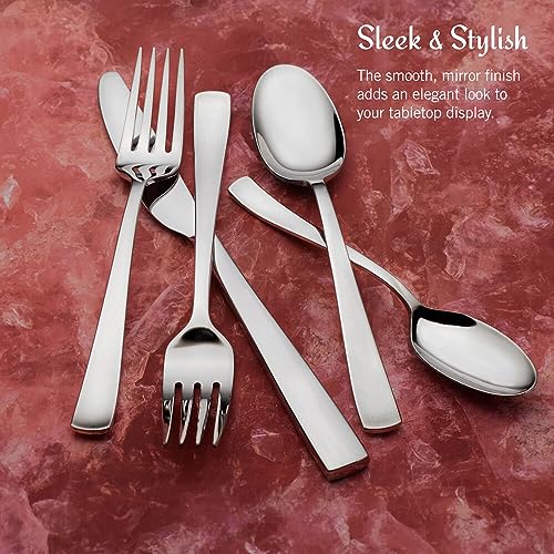 Mikasa Barrett 45-Piece Stainless Steel Flatware Set Service for 8