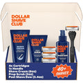 Dollar Shave Club 4 Blade Razor Shaving Set with Pre & Post Routine (Black, 1 Count)