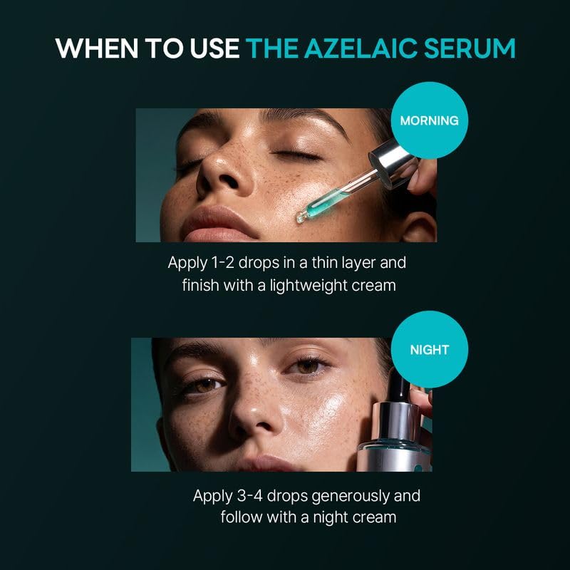Azelaic Acid Serum 12% for Rosacea & Acne Prone Skin - Soothing & Brightening