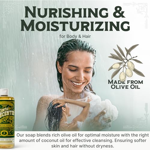 Carolina Castile Unscented Liquid & Vegan Unscented Bar Soap - Vegan & Pure Organic Soap Concentrated Non Drying All Natural Formula - Soap Bars with Organic Cocoa Butter and Olive Oil