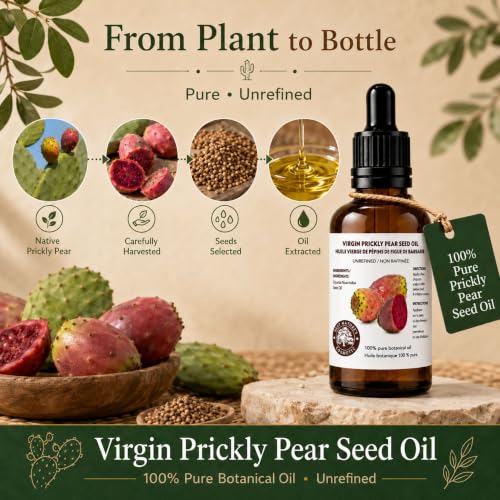 Prickly Pear Seed Oil Organic Virgin Cold-Pressed 1 Oz - Hydrating Skin & Hair Care - Variation of THIS listing