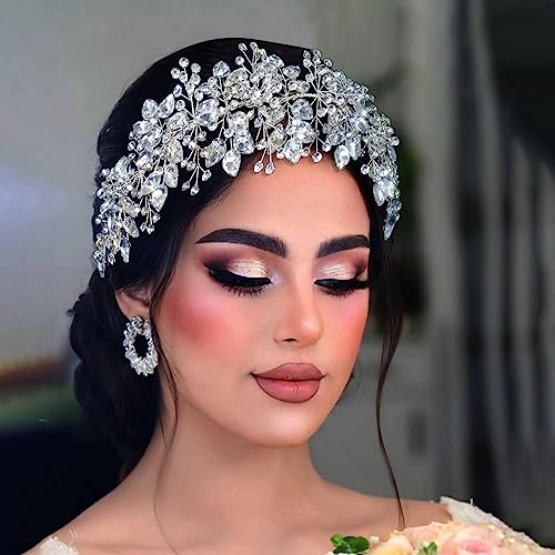 Bridal Headpiece Rhinestone Headband Wedding Tiara for Bride & Bridesmaid