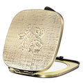 Travel Small Compact 1X/2X Mirror - Handheld, Foldable, Lightweight - Mini Pocket Magnifier for Wallet - Square 3.0 inches x 2.8 inches (Ancient Bronze)