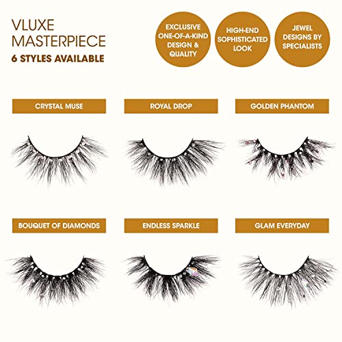 i?ENVY Lashes with Rhinestones Masterpiece Mink Lashes, Diamond False Eyelashes (Bouquet of Diamonds)