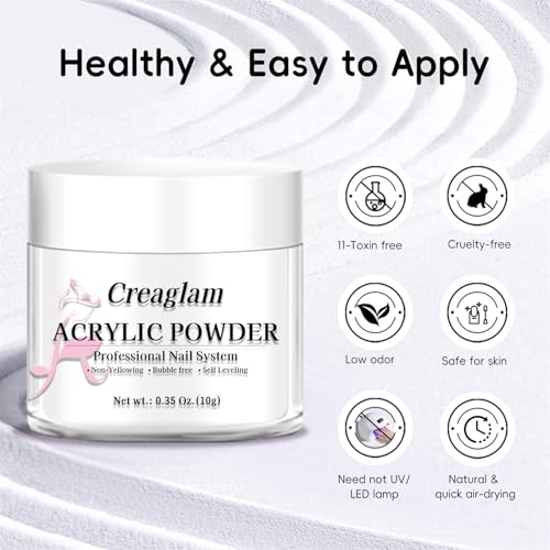 Acrylic Powder 24 Color Set No Lamp for Nail Extensions - Creaglam