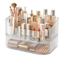 Large 360° Rotating Makeup Organizer with Drawer - Clear Acrylic Storage Display