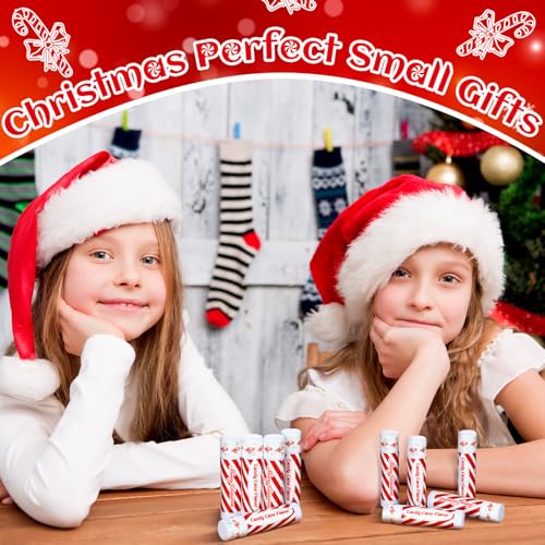Candy Cane Peppermint Lip Balm Set - Christmas Party Favors, 50 Pack