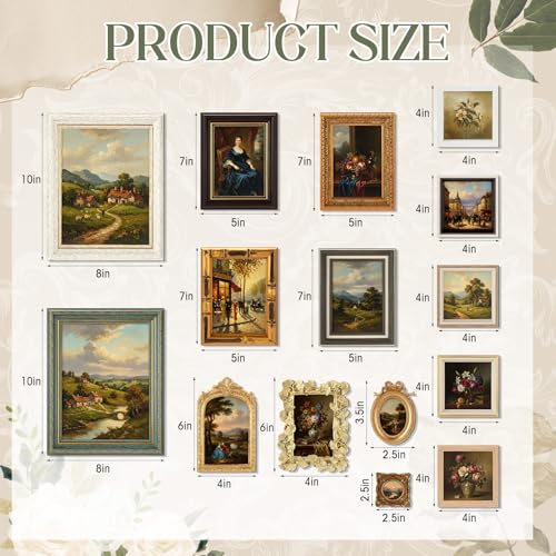 Kathfly 20 Pack Vintage Picture Frames with Stand - Classic Wall & Desktop Display, Antique Farmhouse Style (Variation: Simple Style)