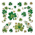 Shamrock Glitter Body Jewelry - 7.75" x 6" (Pack of 1) - St. Patrick's Day Celebration with Assorted Non-Toxic Designs - Sparkle in Parades, Parties & More