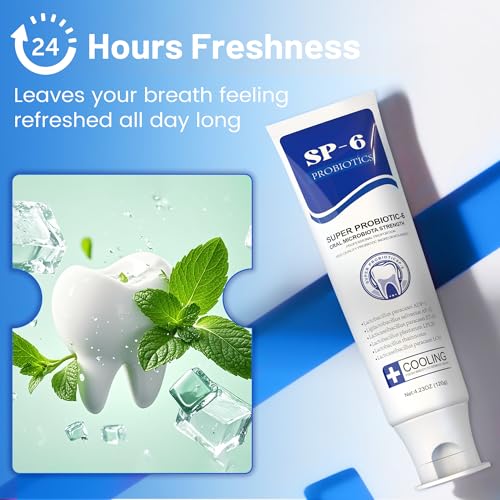 Probiotic Toothpaste Set with Whitening & Fresh Breath - Fluoride-Free, Deep Cleaning, Enamel Safe