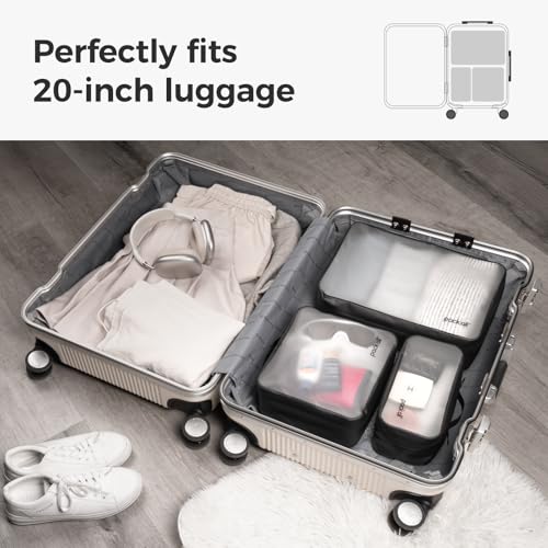Pack All Medium Frosted Clear Travel Organizer Pouch - Lightweight TPU Zipper Bag