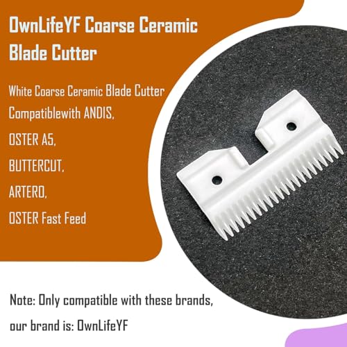 Ceramic Replacement Blade Set for Hair Clippers & Grooming Tools - Coarse 5-Pack