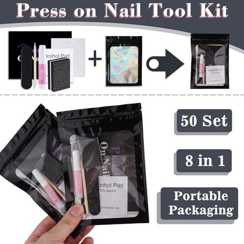 Disposable Nail Care Kit Set - 50 Pcs Manicure Supplies for Salon & Home