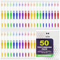 EcoFox Bulk Travel Toothbrush Set 50 Pack - Medium-Soft Large Head for Adults & Kids Variation 1 Count