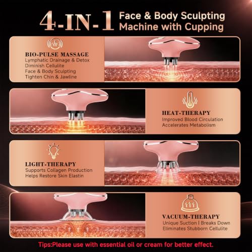 Electric Lymphatic Contour Face & Body Brush Pink for Jawline, Neck & Body