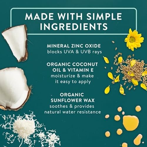 Badger SPF 50 Daily Mineral Sunscreen with Zinc Oxide, 85% Organic, Lightweight & Easy to Apply, No White Cast, Moisturizing, Reef Safe, Vegan, Unscented, 4 fl oz, 2 Pack