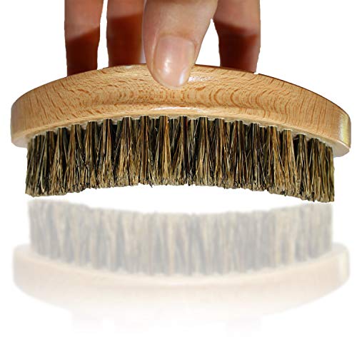 Kingston Boar Bristle 360 Wave Brush for Hair & Beard – Beechwood Handle