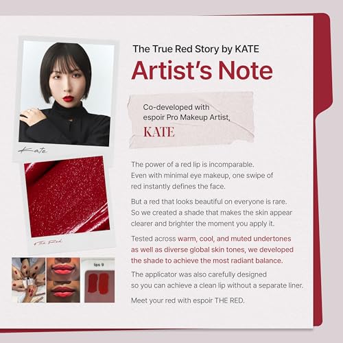 Long Lasting Red Lip Stain with Hydrating Hyaluronic Acid - Smooth, Precise Lip Tint