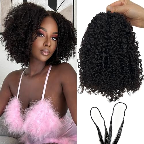 Ssawhair 20 Inch Kinky Curly Crochet Human Hair Extensions 60g 50 Strands