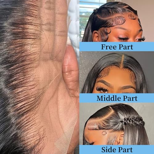 14 Inch Kinky Straight HD Lace Frontal Closure 13x6 Brazilian Virgin Human Hair
