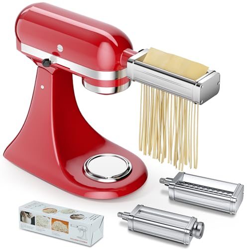 3-Piece Pasta Maker Attachments Set for All KitchenAid Stand Mixers