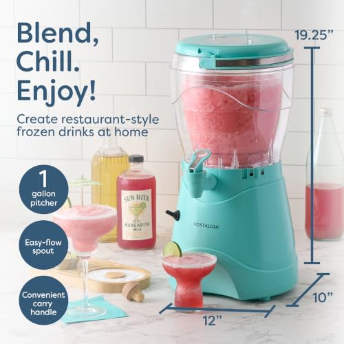 128-Ounce Frozen Drink Maker and Margarita Machine - Aqua, Easy to Clean, Double Insulated